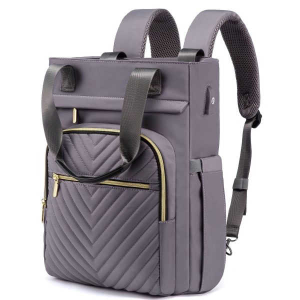 Polyester Laptop Backpack w/ USB Charging Port - Image 6