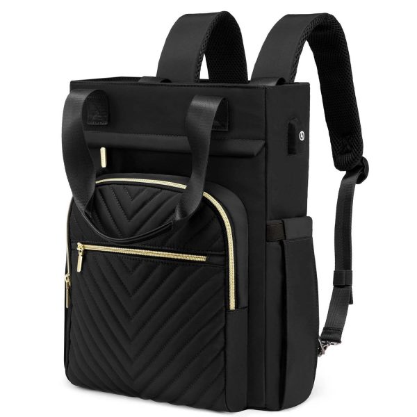 Polyester Laptop Backpack w/ USB Charging Port - Image 2