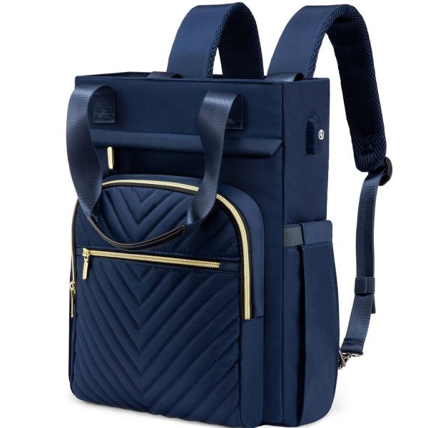 Polyester Laptop Backpack w/ USB Charging Port - Image 5
