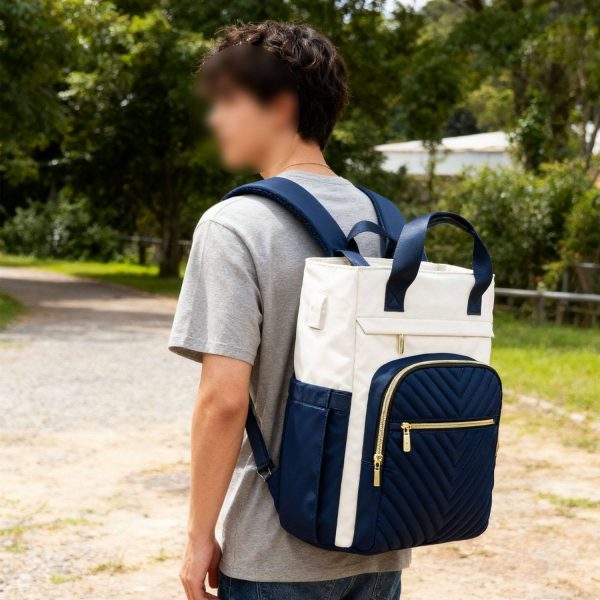 Polyester Laptop Backpack w/ USB Charging Port - Image 7