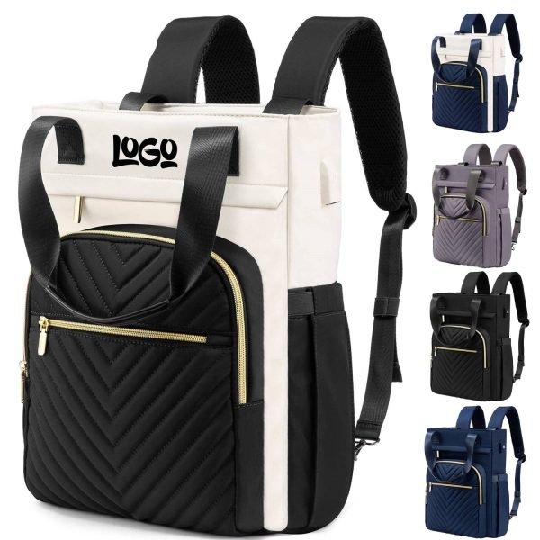 Polyester Laptop Backpack w/ USB Charging Port