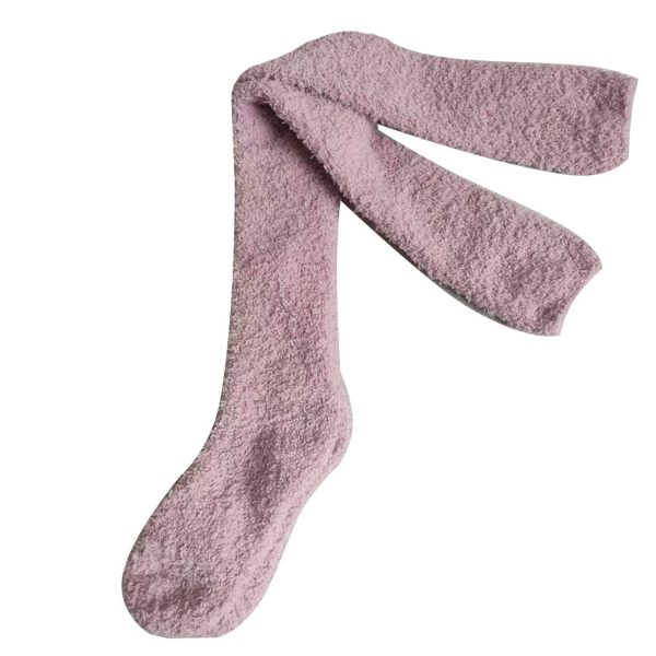 Thick Coral Fleece Winter Over Knee Socks - Image 8