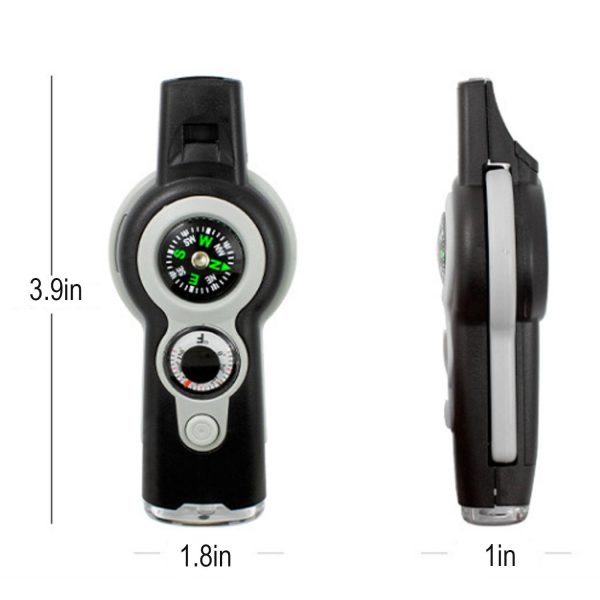 7 in 1 Outdoor Emergency Survival Tool LED Compass Whistle - Image 5