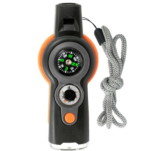 7 in 1 Outdoor Emergency Survival Tool LED Compass Whistle - Image 3