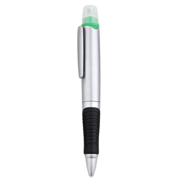 2-in-1 Dual Tip Plastic Ballpoint Pen Highlighter - Image 4