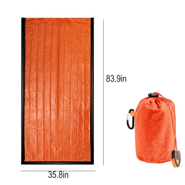 Outdoor Emergency Thermal Sleeping Bag w/ Whistle - Image 5