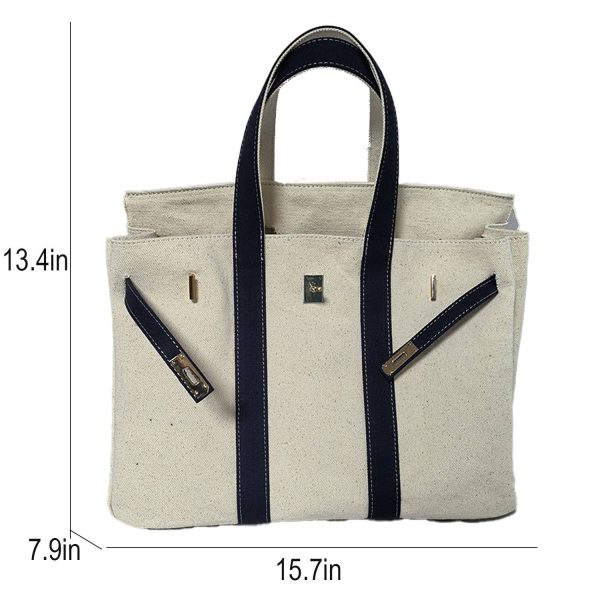Large Capacity Canvas Tote Bag - Image 6