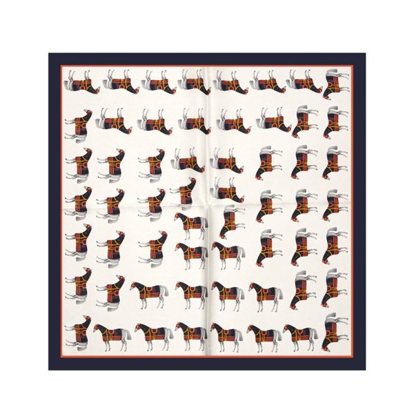 Silk Satin Printed Square Bandana Scarf - Image 4
