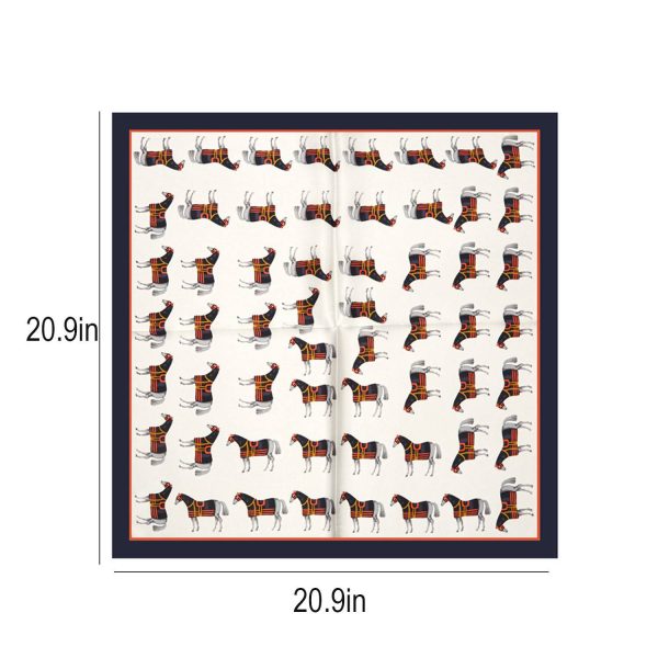 Silk Satin Printed Square Bandana Scarf - Image 6