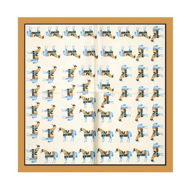 Silk Satin Printed Square Bandana Scarf - Image 2