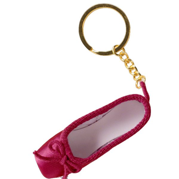 Mini Satin Ballet Shoe Keychain - Image 5