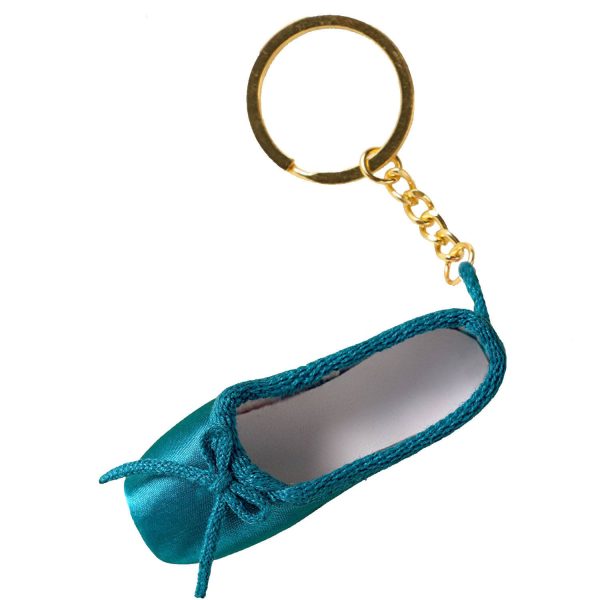 Mini Satin Ballet Shoe Keychain - Image 4
