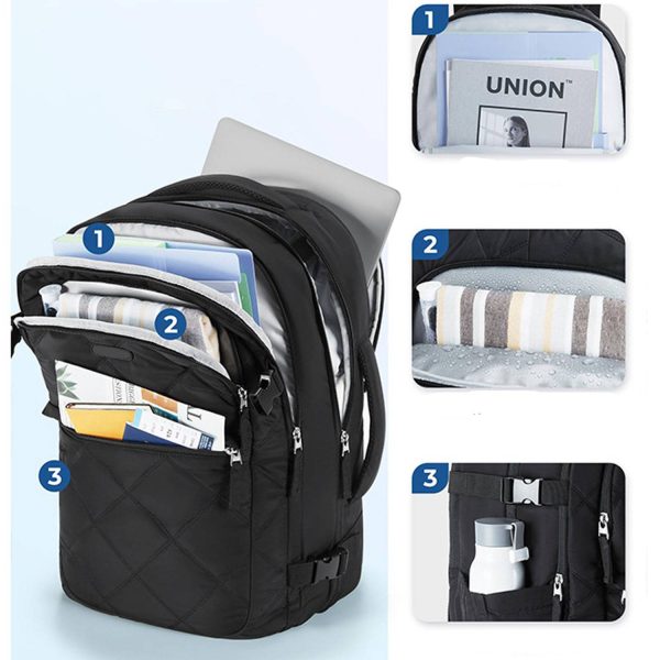 Polyester Outdoor Large Travel Backpack w/ Lock - Image 6