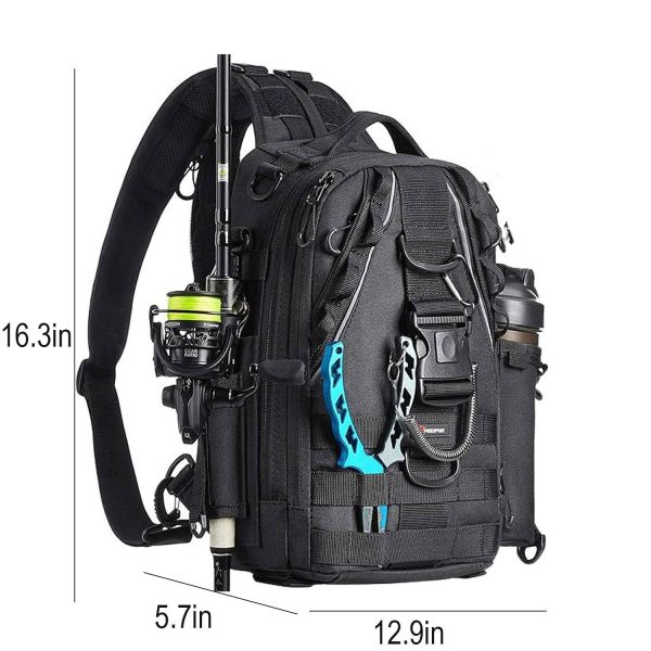 Waterproof Canvas Large Capacity Fishing Tackle Backpack - Image 7