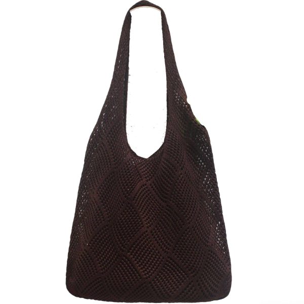 Polyester Hollow Knitted Shoulder Tote Bag - Image 3