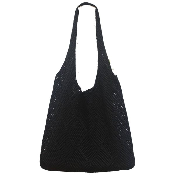 Polyester Hollow Knitted Shoulder Tote Bag - Image 2
