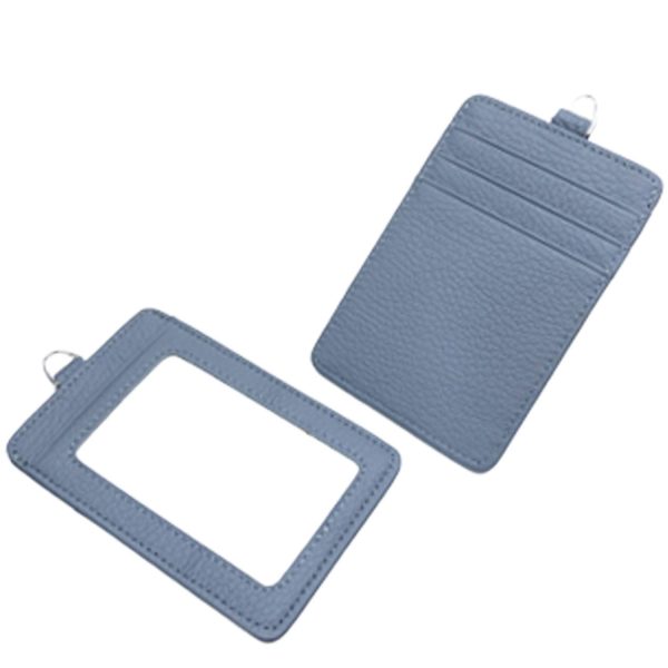 Genuine Leather ID Badge Holder w/ Card Slots - Image 3