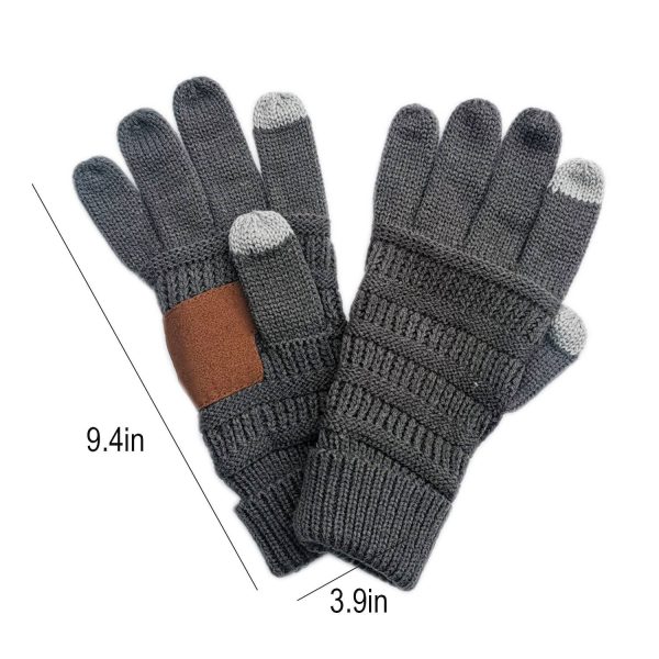Winter Warm Knit Touchscreen Gloves - Image 8