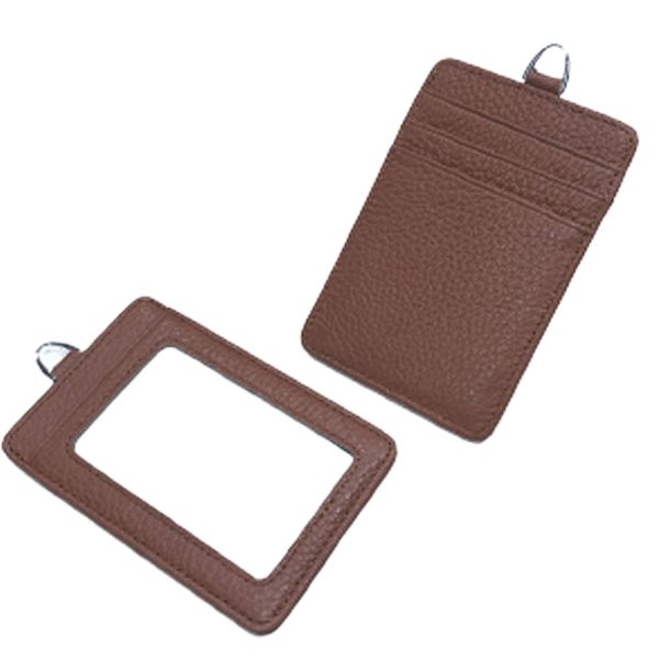 Genuine Leather ID Badge Holder w/ Card Slots - Image 4