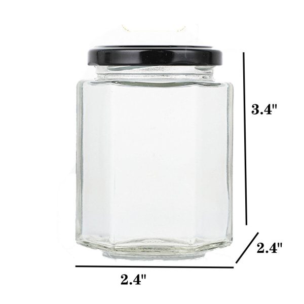6 oz Glass Square Storage Jars - Image 4