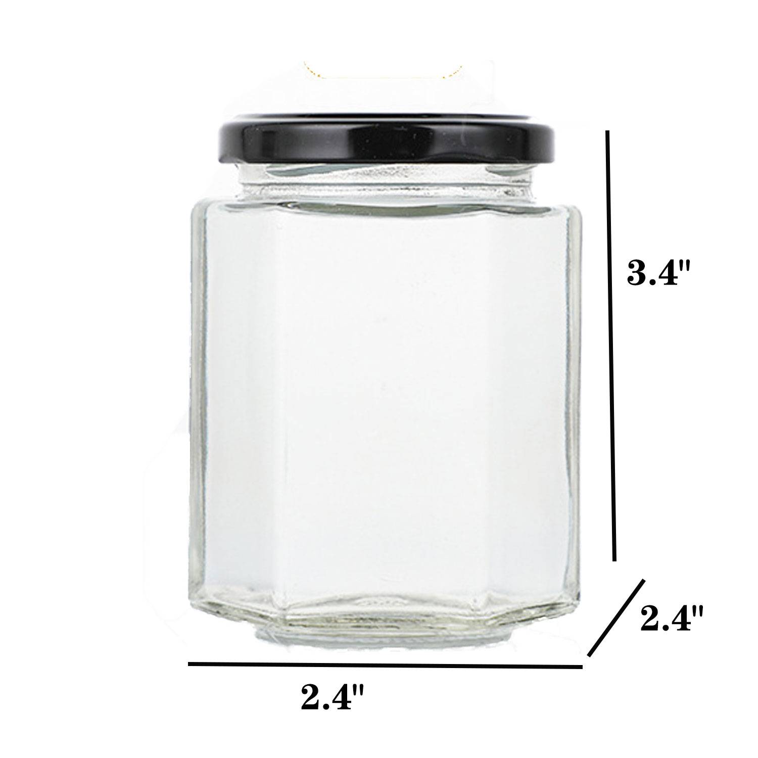 6 oz Glass Square Storage Jars - Image 4