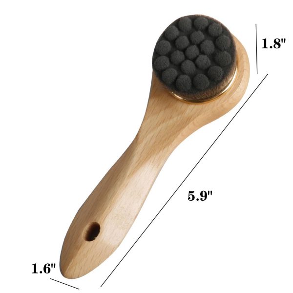 Wood Handle Facial Cleansing Brush - Image 5