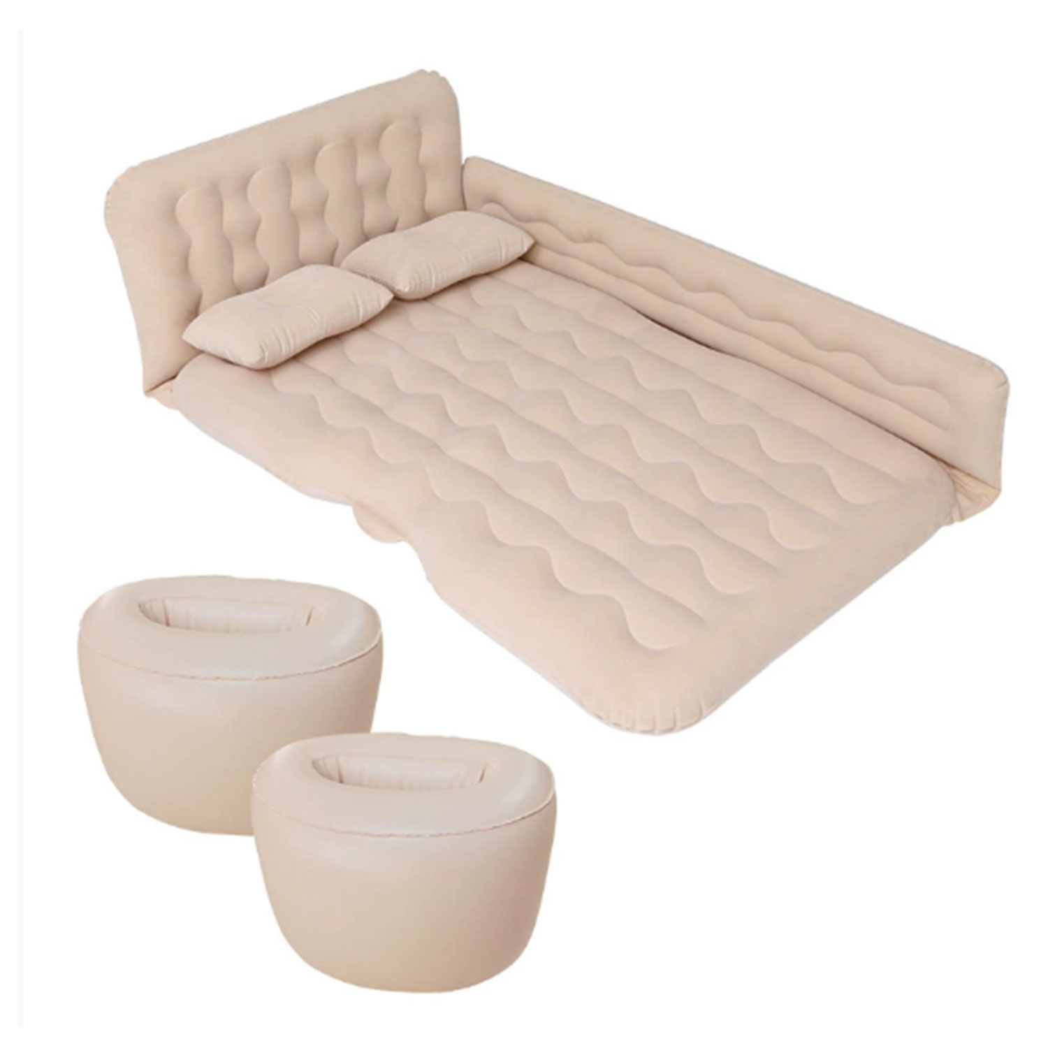 Car PVC Inflatable Sleeping Pad w/ 2 Pillows - Image 2