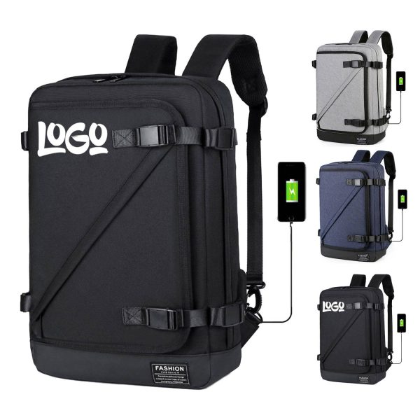 Polyester USB Charging Port Computer Backpack