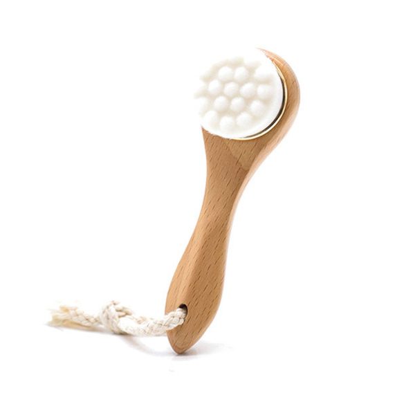 Wood Handle Facial Cleansing Brush - Image 3