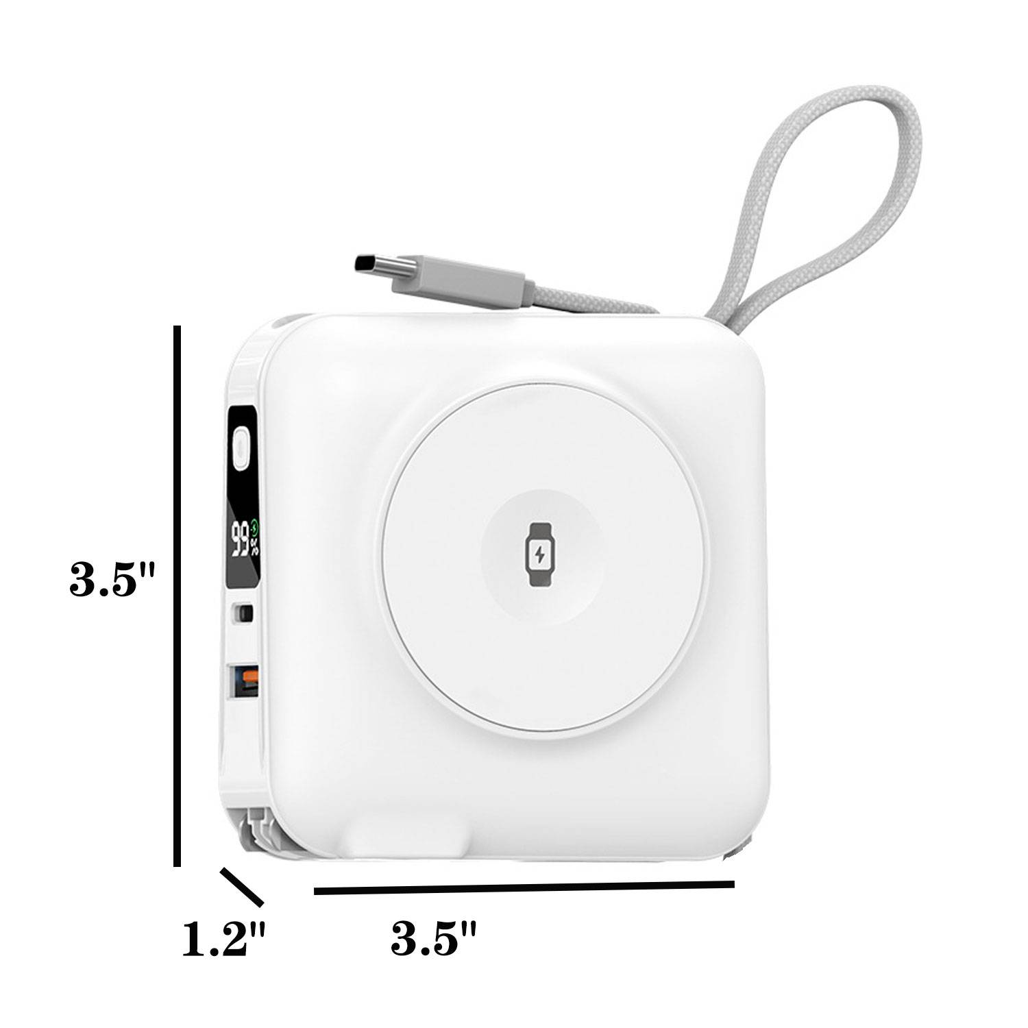 15000mAh Magnetic Wireless Power Bank w/ Built-in Cables - Image 4