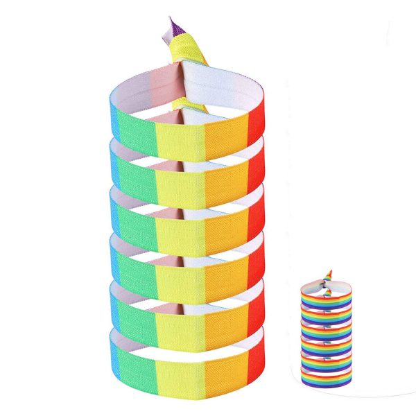 LGBT Rainbow Color Party Wristband - Image 4