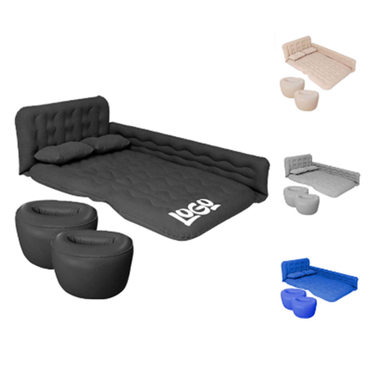 Car PVC Inflatable Sleeping Pad w/ 2 Pillows
