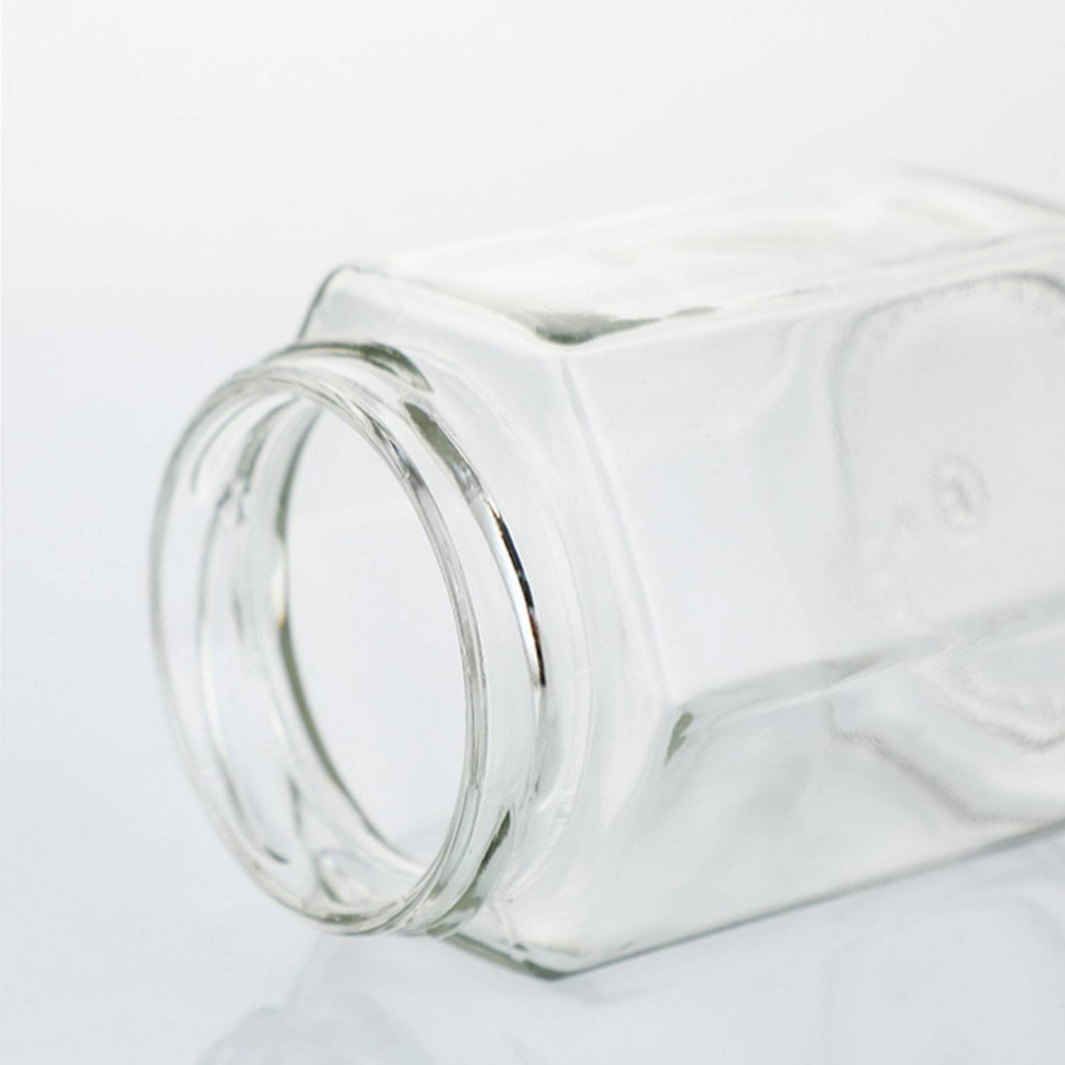 6 oz Glass Square Storage Jars - Image 3