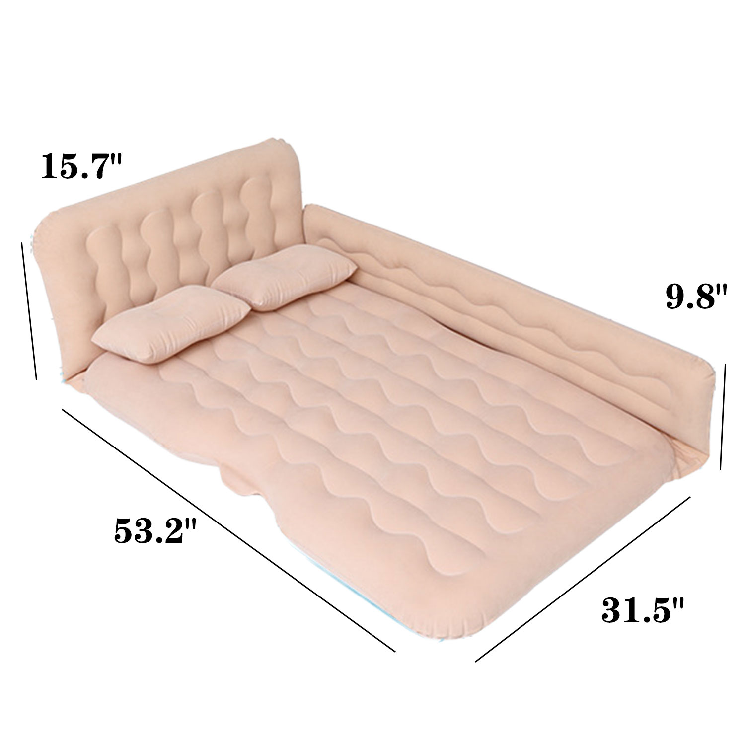 Car PVC Inflatable Sleeping Pad w/ 2 Pillows - Image 8