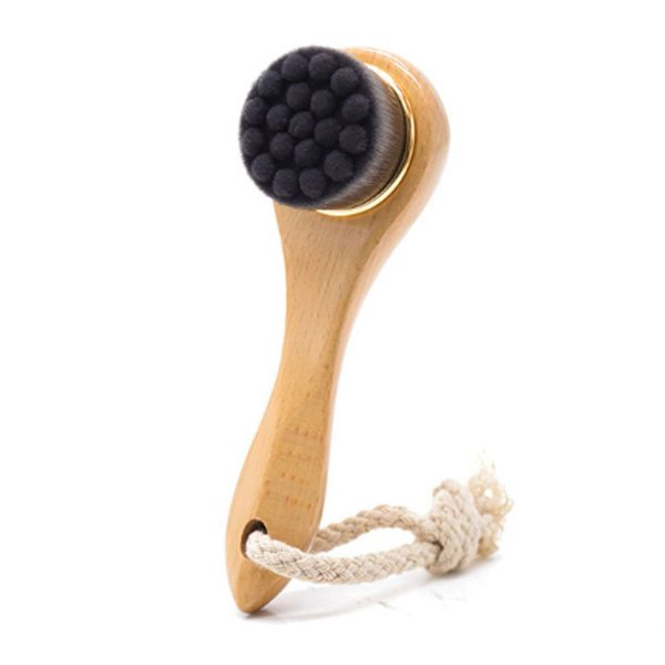 Wood Handle Facial Cleansing Brush - Image 2
