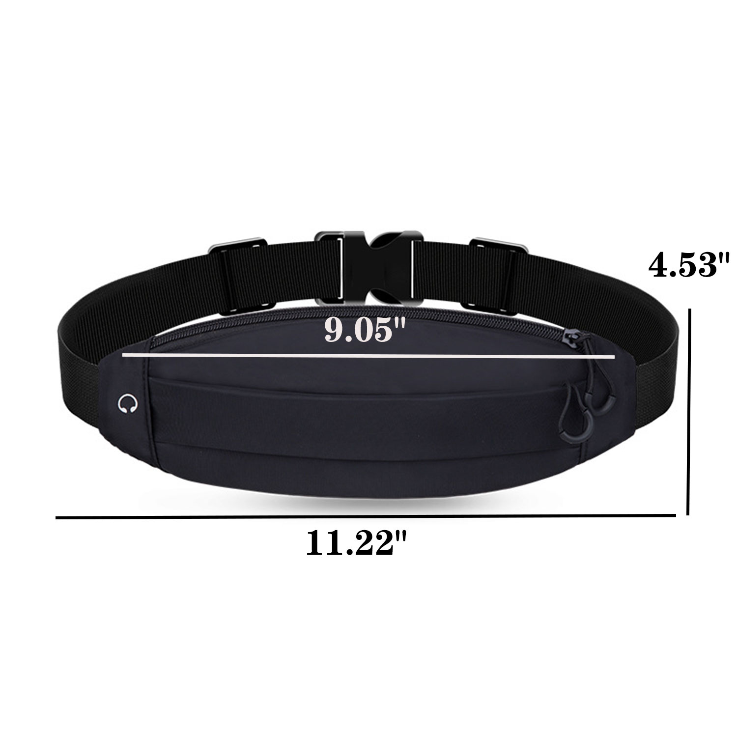 Sports Waterproof Adjustable Fanny Pack w/ Earphone Hole - Image 7