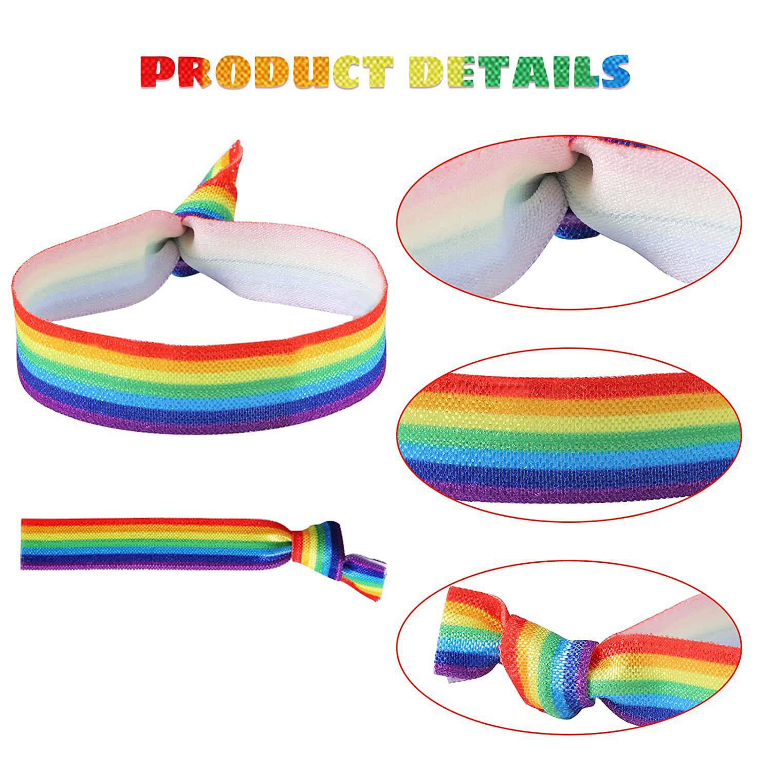 LGBT Rainbow Color Party Wristband - Image 5