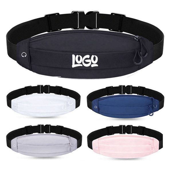 Sports Waterproof Adjustable Fanny Pack w/ Earphone Hole