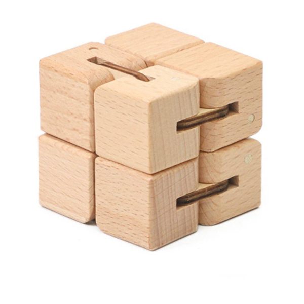 Kids Wooden Educational Puzzle Cube Toy - Image 2
