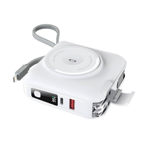 15000mAh Magnetic Wireless Power Bank w/ Built-in Cables - Image 2
