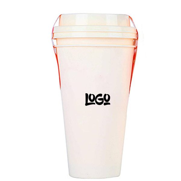 16oz Double-Layer Plastic Coffee Cup