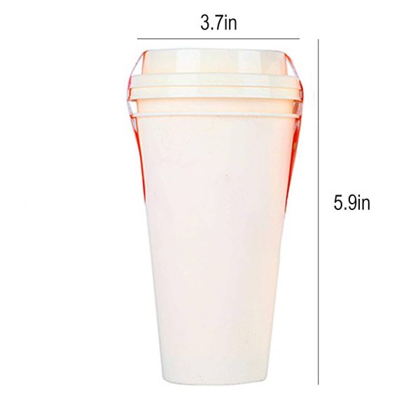 16oz Double-Layer Plastic Coffee Cup - Image 4