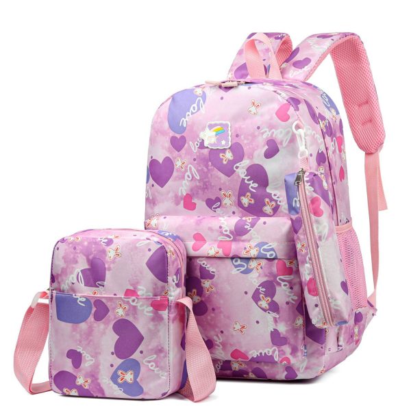 3 Piece Large Capacity Nylon School Backpack Set - Image 5