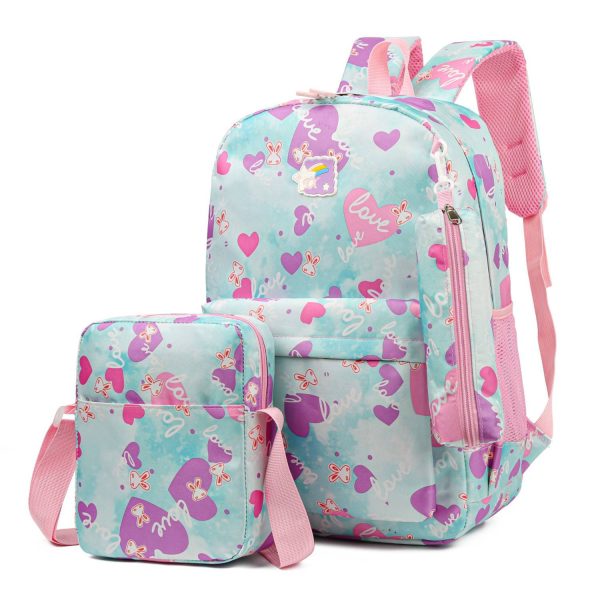 3 Piece Large Capacity Nylon School Backpack Set - Image 4