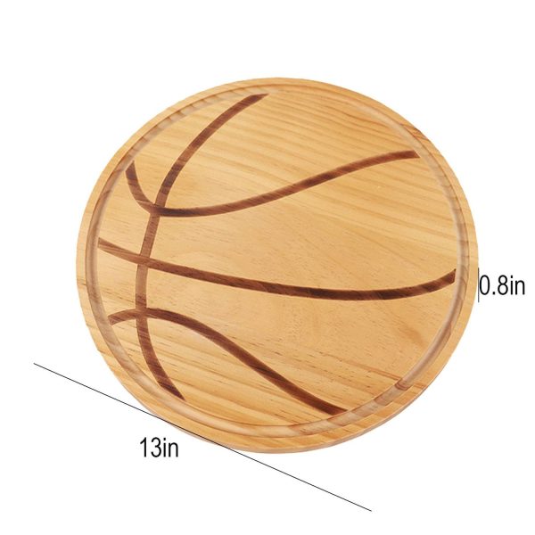 13 Inch Round Wooden Carved Cutting Board - Image 5